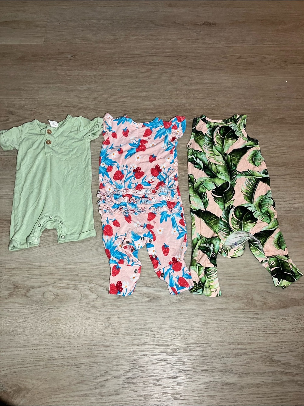 Posh Peanut & Dreamy Land Bamboo Romper Bundle - Size 3-6M (3 Pcs)